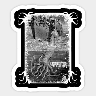 Architeuthis The Giant Squid Classic Sea Monster Vintage Retro Sticker